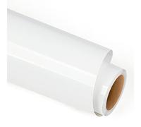Lya Vinyl Vinilo Textil Termoadhesivo, 12" x 6FT (30.5cm x 183cm) Vinilo Textil Blanco para Cricut, Silhouette Cameo, HTV para Ropa, Gorras y Telas (Blanco)