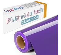 Lya Vinyl Vinilo Textil Termoadhesivo, 30,5 × 457,5 cm, Rollo de Vinilo Textil Morado para Cricut y Silhouette Cameo, Vinilo HTV Morado para Ropa, Bolsas, Zapatos y Otros Textiles