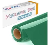 Lya Vinyl Vinilo Textil Termoadhesivo, 30,5 × 457,5 cm, Rollo de Vinilo Textil Verde oscuro para Cricut y Silhouette Cameo, Vinilo HTV Verde oscuro para Ropa, Bolsas, Zapatos y Otros Textiles