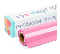 Lya Vinyl Vinilo Textil Termoadhesivo, 30.5 x 305 cm, Rollo de vinilo Textil Rosa para Cricut y Silhouette Cameo, Vinilo HTV Rosa para Ropa, Bolsas, Zapatos y Otros Textiles