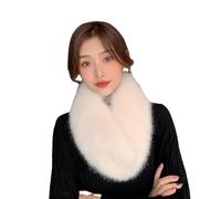 LYAART Bufanda de Piel sintética para Mujer, Abrigo Suave para el Cuello para el Invierno, Mantiene el Calor, Bufandas de Cuello sólido y Gruesas y cálidas (Beige)