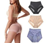 LYAART Calzoncillos moldeadores sin Costuras de Seda Helada de Cintura Alta, Bragas cómodas de Seda Helada, Bragas con Control de Barriga para Levantamiento de Cadera para Mujer (M,B+3 Pieces)