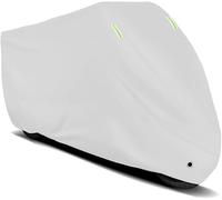 LYangr Funda para Moto para Yamaha MT-125 2014 2015 2016-2020, Cubierta de Motocicleta Impermeable Lluvia, Polvo y Rayos UV con Tiras Reflectantes y Hebillas de fijación,B/Silver