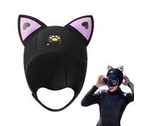 lyanny Capucha de Buceo,Capucha de Buceo | Diadema de Buceo con Orejas de Gato - Capucha de Buceo Orejas de Gato Capucha de Buceo de Neopreno de 3 mm para Mujeres y niños, Gorro de Buceo para Snorkel