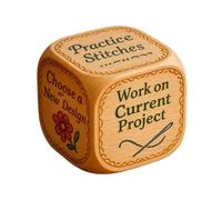 lyanny Dados Para Bordar | Dados De Decisión Para Quilters De 6 Caras De Madera - Accesorios De Costura Grabados Para Clases De Arte Viajes Y Labores - Artistas Bordadores Principiantes Y Entusiastas