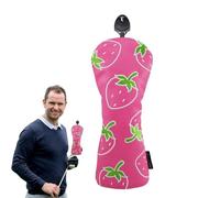 lyanny Fundas para Palos De Golf - Protector con Diseño De Fresa Divertido para Driver | Funda Antigolpes Y Antidesgaste para Campo De Golf, Viaje, Torneo Y Práctica