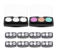 lyanny Paleta de lápiz labial vacío, paleta de sombras de ojos vacía - Compact Pan Eyeshadow Bannalización de la bandeja 10x - Box de almacenamiento cosmético multifuncional Contenedor de sombras de