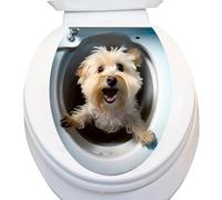 lyanny Pegatinas Impermeables para Tapa de Inodoro, Decoración para Baño, Cocina, Pared, Nevera, Papelera con Ruedas, Multicolor, Estampado Animal, PVC, Rectangular, Reutilizable, Interior, Pegatina