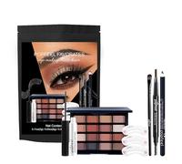 lyanny Sombra de ojos de maquillaje, juegos de maquillaje de ojos para mujeres, Kit portátil para mejorar los ojos, sombra de ojos, delineador de ojos, máscara, Paleta de sombras de ojos impermeable
