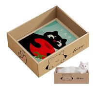 lyanny Tablero De Rascado para Gatos,Alfombrilla Rascadora para Gatos | Juguete De Cartón Ondulado Antiarañazos Protección Muebles Bienestar Aburrimiento