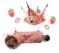 LYART - Hamaca y cama c lida para cobayas, ratas y hurones, escondite para mascotas peque as, cueva colgante, litera, hamaca, jaula, juguete para