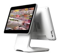 LYAYYDS Caja registradora Inteligente para Restaurante, Caja registradora táctil de Doble Pantalla de 15,6 Pulgadas, Siste-mas POS con Impresora de Recibos integrada.