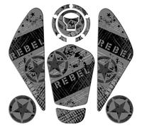 LYBH Adhesivo Lateral para Depósito De Combustible De Motocicleta para CMX300 CMX500 Reble CM CMX 125 250 300 500 1100 2018-2021. Almohadillas Protectoras para Tanque de combustibl(Blanco,X-1)