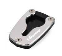 LYBH Almohadilla para Pata De Cabra Motocicleta para H&Onda Varadero XL1000V XL125V XL 1000 125 V 2001-2011 2010. Extensor Placa Caballete Lateral Ampliador de Soporte(Titanio,X2)