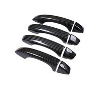 LYBH Cubierta Exterior Para Manija De Puerta De Coche, Adhesivo Protector Para MG ZS 2017 2018 2019 2020 2021 2022 Piezas Manija Exterior Coche(Negro,Botón 0)