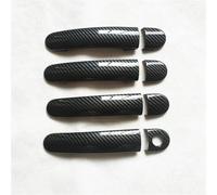 LYBH Embellecedores Cromados Para Manijas Exteriores De Puertas De Para Skoda Para Octavia 2 II Mk2 Y A5 Tour RS Piezas Manija Exterior Coche(Negro,Tipo 1)