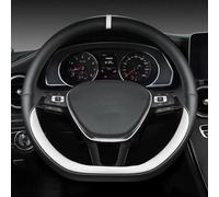 LYBH Funda De Cuero con Forma De D para Volante De Coche, Antideslizante, Transpirable, para VW para Santana 2016-2021 para Tiguan 2015-2021 Funda de Volante Antideslizante para Coche(Color 9)