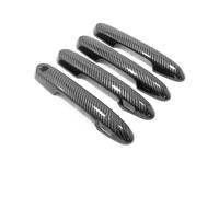 LYBH Juego De Molduras Adhesivas Para Manijas Exteriores De Puertas Delanteras Y Traseras Con 2 Botones Inteligentes Para Toyota Para RAV4 2019-2025 Piezas Manija Exterior Coche(Negro 1)