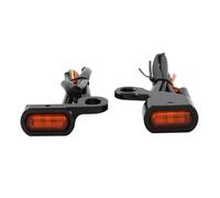 LYBH Luz Intermitente Delantera para Motocicleta, Luz Intermitente para Harley Softail 2000-2014 Dyna 1999-2017 Sportster 1993-2003 Intermitentes Delanteros y Traseros(Negro 1)