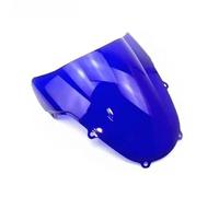 LYBH Protector De Parabrisas De Doble Burbuja para Motocicleta para Suzuki GSXR GSX-R GSX R 1000 600 750 K1 K2 2000-2003 Carenado Parabrisas Carenabris(Azul)