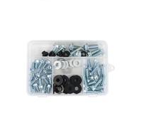 LYBH Tuercas para Pernos Kit De Tornillos para Parabrisas De Carenado De Motocicleta para K&awasaki KX 100 125 250 500 KD KDX 80 Clips De Sujeción Tornillos Tuercas Tornillos Clips(Plata)