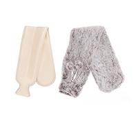 Lybunair Bolsa de agua caliente de goma de 2 litros con funda de felpa suave, bolsa de agua caliente para calor de invierno, alivio del dolor y terapia de frío caliente para cuello, hombros, rodillas