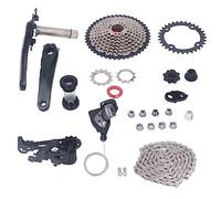 Lybunair Grupo de 10 velocidades 46T, 1 juego, cassette, brazo de manivela, pedalier, palanca de cambios, desviador trasero, para ciclismo de carretera y montaña (32T Chainring)