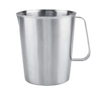 Lybunair Jarra para espumar leche de 2 litros, jarra medidora de acero inoxidable para café con leche, capuchino artesanal