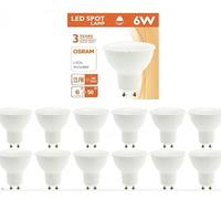 LYC LED GU10 LED 6w 700lm 2700K cálido 827 de 120º apertura, con chip, no regulable, no parpadean (Pack de 5 uds)