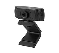 LYCANDER USB FHD Webcam - Cámara Web con Micrófono incorporado, Resolución FHD 1080p, Cable USB, Altura ajustable, para Ordenador, Portátil, Windows, Mac, Linux, Streaming - Negro