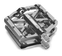 LYCAON Pedali per Bicicletta, Pedale per Bici Antiscivolo in Lega di alluminio CNC, CR-MO & Cuscinetti Pedali per BMX MTB Road Strada Mountain 9/16 Pollici (Gris Titanio)