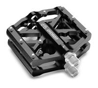 LYCAON Pedali per Bicicletta, Pedale per Bici Antiscivolo in Lega di alluminio CNC, CR-MO & Cuscinetti Pedali per BMX MTB Road Strada Mountain 9/16 Pollici (Negro)