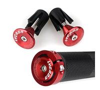 LYCAON Puños para Bicicletas de Montaña Bicicleta Manillar Apretones Doble Cierre Mango para Bicicleta Triciclo Silla de Ruedas MTB BMX (Rojo)