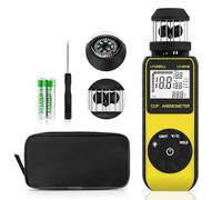 LYCEBELL Medidor de viento portátil 881M, medidor de viento digital 0,7 - 42 m/s, medición de 360° de velocidad del viento y temperatura con brújula, anemómetro para HVAC, surf, vela, drone