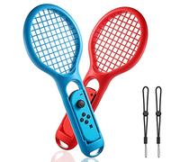 LYCEBELL Raqueta de Tenis para Nintendo Switch Joy con Controladores compatible con Mario Tennis Aces Games - 2 Piezas, Azul y Rojo