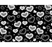 LYCGS Telón de Fondo de corazón Negro de 7 x 5 pies para sesión de Fotos, decoración de San Valentín, Accesorios de cumpleaños, X-14