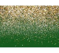 LYCGS X-224 - Telón de Fondo Verde y Dorado de 3 x 2,4 m, con Puntos Dorados, Bokeh, Boda, graduación, fotografía