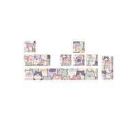 LYCHEEGAMI - Tecla PBT de dibujos animados, anime, cereza, sublimación de 5 lados, teclas grandes ESC, entrada de barra espaciadora, suplemento de barra espaciadora, teclado mecánico de repuesto para