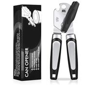 Lychico - Abrelatas 3 en 1 de mano, de acero inoxidable, resistente, con abrebotellas multifuncional