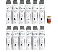 Lycia Desodorante invisible antimanchas, efecto seco, 48H, desodorante, 12 x 150 ml + Polpa italiana gourmet 400 g