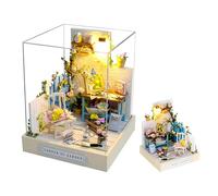 Lycidae Kit de casa en miniatura, mini casas de muñecas, kit de madera 3D con LED y cubierta antipolvo, manualidades hechas a mano para niños, adolescentes, adultos, amigos, decoración del hogar de