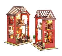 Lycidae Kit de rincón de libro de bricolaje, rompecabezas 3D para principiantes, kit de casa de muñecas, con muebles y luz LED, accesorios educativos, para más de 14 adolescentes y adultos