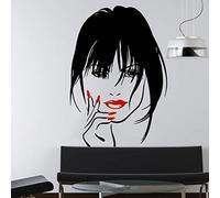 lyclff Cabello Salón De Belleza Etiqueta De La Pared Decoración para El Hogar Ojos Mujer Mujer Labios Cosmética Peluquería Etiqueta De Vinilo para Peluquería Decoración 57 * 80 Cm