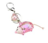 LYCREW Llavero 2Pcs Acrílico Ratón Brillante Dibujos Animados Llavero Coche Llavero Bolso Colgante, Rosa