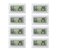 LYCXAMES Mini Termómetro Higrómetro de Interior,8 Unidades, Higrómetro Digital LCD, Termómetro 2 en 1, Medidor de Humedad, Medidor de Temperatura, Termohigrómetro