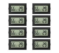 LYCXAMES Termómetro Higrómetro de Interior, 8 Higrómetro Digital Mini LCD, Termómetro 2 en 1, Medidor de Humedad exterior, Medidor de Temperatura, Termómetro Higrómetro para Invernadero, Sótano