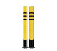 LYDBMYT Bolardo de seguridad de metal, bolardo de barrera de seguridad para calzadas con cinta reflectante y pernos de anclaje, bolardo de estacionamiento para estacionamiento, zona sensible al
