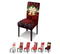 Lydevo Funda para Sillas Comedor Pack 6 Fundas para Sillas Ajustables Elásticas Desmontables Lavables Fundas Sillas con Respaldo Alto Protectora Cubiertas para Sillas para Comedor,Campana