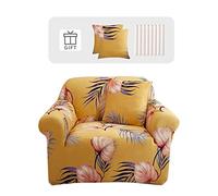 Lydevo Funda Sofá 1 Plaza Protector de Sofá Universales con 2 Fundas de Cojín Cubre Fundas de Sofá Ajustables con Brazos Antideslizante Lavable Protector Decorativa Sofa Covers,Cálido y Agradable