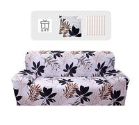 Lydevo Funda Sofá 2Plazas Protector de Sofá Universales con 2Fundas de Cojín Cubre Fundas de Sofá Ajustables con Brazos Antideslizante Lavable Protector Decorativa Sofa Covers,Bosque de Botánica